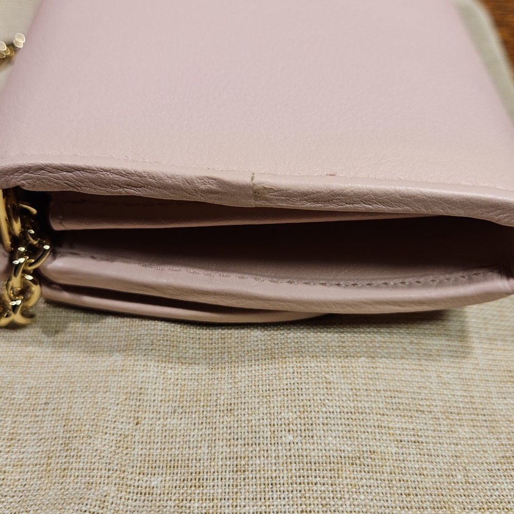 Gucci Blush Pink Leather Mini Crossbody with Gold GG Chain - Picture 6 of 12